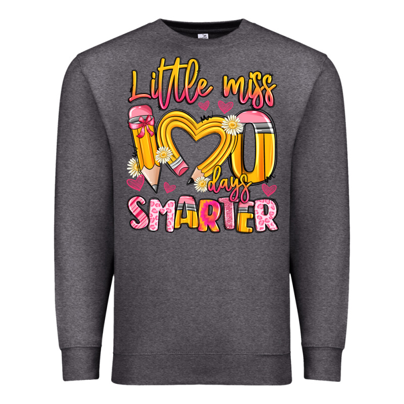 Little Miss 100 Days Smarter Premium Sweatshirt by Artiststas | Teevron