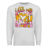 Dove Grey little miss 100 days smarter Premium Sweatshirt - Artiststas