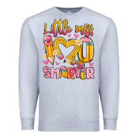 Heather Grey little miss 100 days smarter Premium Sweatshirt - Artiststas