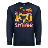 Navy little miss 100 days smarter Premium Sweatshirt - Artiststas