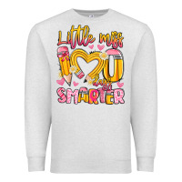 Oatmeal Heather little miss 100 days smarter Premium Sweatshirt - Artiststas