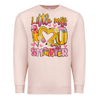 Pale Pink little miss 100 days smarter Premium Sweatshirt - Artiststas