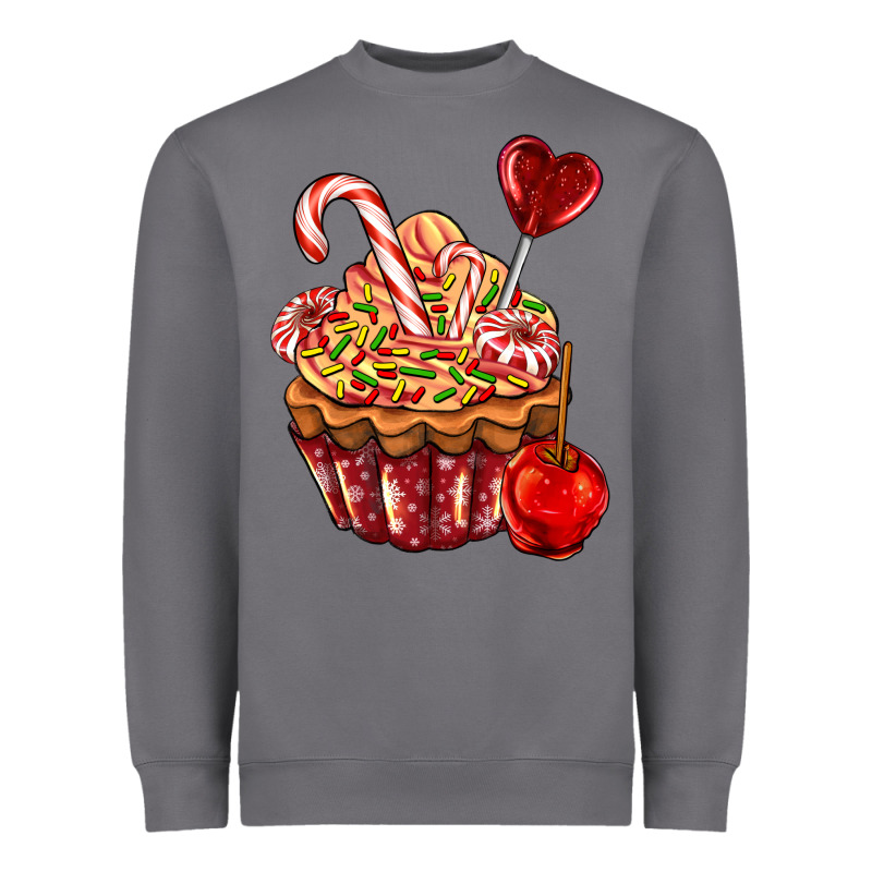 Christmas Candy Cupcake Heavyweight Sweatshirt by AdoDesignShop | Teevron