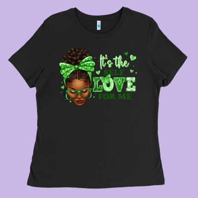 Sorority Colors Green Its The Self Love For Me Afr Ladies Tee Designed By Texasbilliewilder