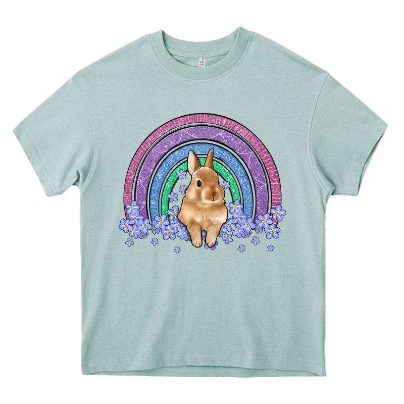 Bunny Rainbow Heavy Core Tee by Artiststas | Teevron