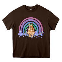Chocolate Brown bunny rainbow Heavy Core Tee - Artiststas