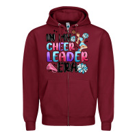 Burgundy in my cheer leader era Zipper Hoodie - MaliasSmallBusiness