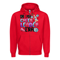 Red in my cheer leader era Zipper Hoodie - MaliasSmallBusiness