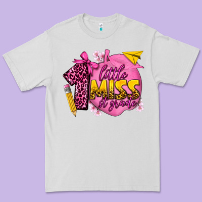 Little Miss 1st Grade Premium Tee Designed By Texasbilliewilder