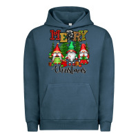 Pigment Midnight Navy merry christmas gnomes Urban Hoodie - CowGirlArtShop