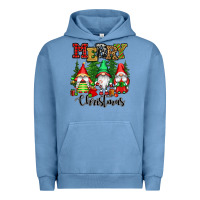 Pigment Pebble Blue merry christmas gnomes Urban Hoodie - CowGirlArtShop