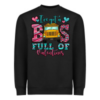 Black i've got a bus full of valentines school bus Heavyweight Sweatshirt - Jasminsmagicworld