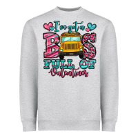 Heather Grey i've got a bus full of valentines school bus Heavyweight Sweatshirt - Jasminsmagicworld
