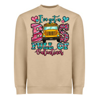 I've Got A Bus Full Of Valentines School Bus Heavyweight Sweatshirt | Teevron