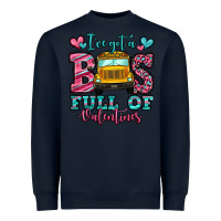 Navy i've got a bus full of valentines school bus Heavyweight Sweatshirt - Jasminsmagicworld