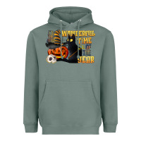 Sage wonderful time of the year halloween Heavyweight Hoodie - LillyAllenDesigns