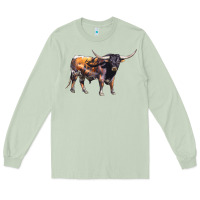 Matcha Texas Longhorn Bull Long Sleeve Tee - LillyAllenDesigns