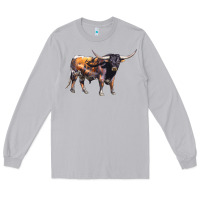 Moon Dust Texas Longhorn Bull Long Sleeve Tee - LillyAllenDesigns
