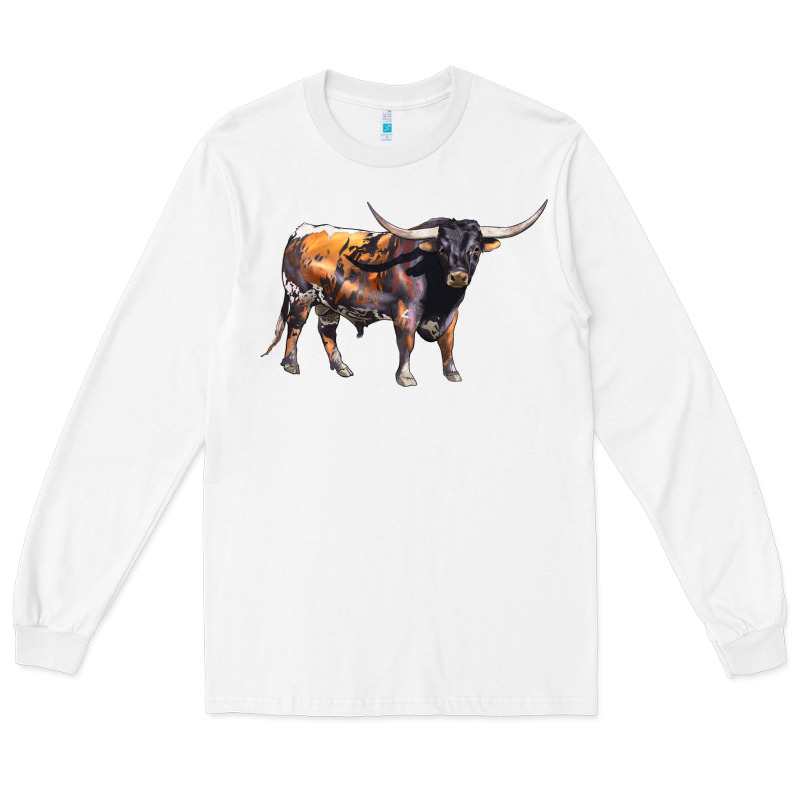 Texas Longhorn Bull Long Sleeve Tee by LillyAllenDesigns | Teevron