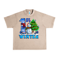 French Oak first winter with snowman Urban Heavy Tee - AdoDesignShop