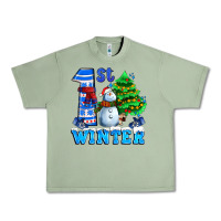 Oil Green first winter with snowman Urban Heavy Tee - AdoDesignShop