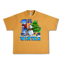 Peanut Butter first winter with snowman Urban Heavy Tee - AdoDesignShop