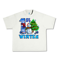 Pistachio first winter with snowman Urban Heavy Tee - AdoDesignShop