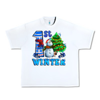 White first winter with snowman Urban Heavy Tee - AdoDesignShop