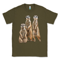 Army Green 3 meerkat Classic Tee - LillyAllenDesigns
