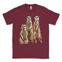 Burgundy 3 meerkat Classic Tee - LillyAllenDesigns