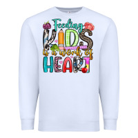White feeding kids is a work of heart Premium Sweatshirt - Artiststas