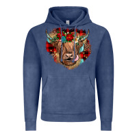 Vintage Denim christmas cow gemstone Vintage Hoodie - JahusDesignShop