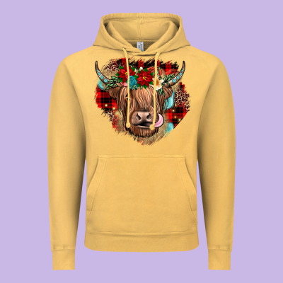 Christmas Cow Gemstone Vintage Hoodie Designed By Jahusdesignshop