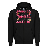 Black pandulce bunuelos tamales abuelita cafecito Zipper Hoodie - MaliasSmallBusiness