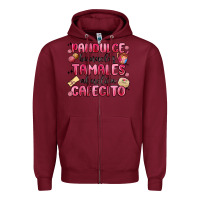 Burgundy pandulce bunuelos tamales abuelita cafecito Zipper Hoodie - MaliasSmallBusiness