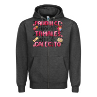 Charcoal Heather pandulce bunuelos tamales abuelita cafecito Zipper Hoodie - MaliasSmallBusiness