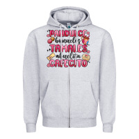 Heather Grey pandulce bunuelos tamales abuelita cafecito Zipper Hoodie - MaliasSmallBusiness