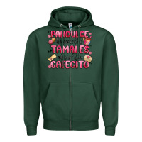 Sports Green pandulce bunuelos tamales abuelita cafecito Zipper Hoodie - MaliasSmallBusiness