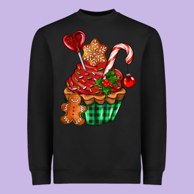 Christmas Cupcake Heavyweight Sweatshirt Designed By Adodesignshop