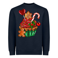 Navy christmas cupcake Heavyweight Sweatshirt - AdoDesignShop