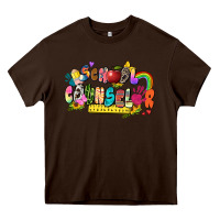 Chocolate Brown school counselor Heavy Core Tee - Zillion Design Studio