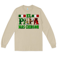 Mushroom El Papa Mas Chingon Mexican Long Sleeve Tee - LillyAllenDesigns
