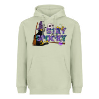 Matcha Stay Spooky With Black Cat Heavyweight Hoodie - LillyAllenDesigns