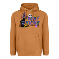 Meerkat Stay Spooky With Black Cat Heavyweight Hoodie - LillyAllenDesigns