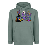 Sage Stay Spooky With Black Cat Heavyweight Hoodie - LillyAllenDesigns