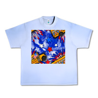 Grape Ice 4th of july school bus seamless pattern Urban Heavy Tee - BundleAndBundleShop