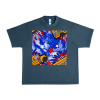 Midnight Navy 4th of july school bus seamless pattern Urban Heavy Tee - BundleAndBundleShop