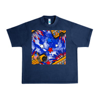Navy 4th of july school bus seamless pattern Urban Heavy Tee - BundleAndBundleShop