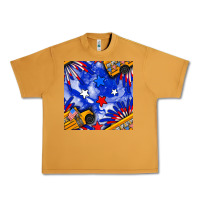 Peanut Butter 4th of july school bus seamless pattern Urban Heavy Tee - BundleAndBundleShop