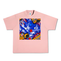 Salmon 4th of july school bus seamless pattern Urban Heavy Tee - BundleAndBundleShop